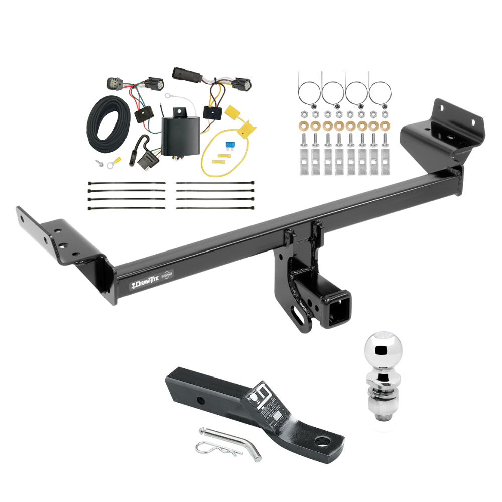 Custom Fit Trailer Hitch Wiring Harness (Plug & Play) 2" Drop Ball-Mount w/ Pin/Clip 2" Chrome Ball Installation Hardware Installation Instructions 75234 118677 23 63845 Draw-Tite Trailer Tow Hitch 15-18 Edge Titanium and Sport Models Only C Trailer Tow Hitch For 15-18 Ford Edge Titanium and Sport Models Only Complete Package w/ Wiring and 2" Ball