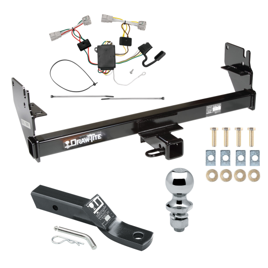 Custom Fit Trailer Hitch Wiring Harness (Plug & Play) 2" Drop Ball-Mount w/ Pin/Clip 1-7/8" Chrome Ball Installation Hardware Installation Instructions 75236 118496 23 63816 Draw-Tite Trailer Tow Hitch 05-15 Toyota Tacoma Except X-Runner Co Trailer Tow Hitch For 05-15 Toyota Tacoma Except X-Runner Complete Package w/ Wiring and 1-7/8" Ball