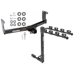 Trailer Tow Hitch w/ 4 Bike Rack For 05-11 Dodge Dakota Mitsubishi Raider RAM Dakota tilt away adult or child arms fold down carrier Trailer Tow Hitch w/ 4 Bike Rack For 05-11 Dodge Dakota Mitsubishi Raider RAM Dakota tilt away adult or child arms fold down carrier