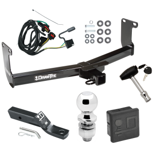 Custom Fit Trailer Hitch Wiring Harness (Plug & Play) 2" Drop Ball-Mount w/ Pin/Clip 2" Chrome Ball Security Lock Pin Rubber Hitch Plug Cover Installation Hardware Installation Instructions 75251 118323 23 63845 580407 7010 Draw-Tite Traile Trailer Tow Hitch For 05-11 Dodge Dakota RAM Mitsubishi Raider Deluxe Package Wiring 2" Ball and Lock