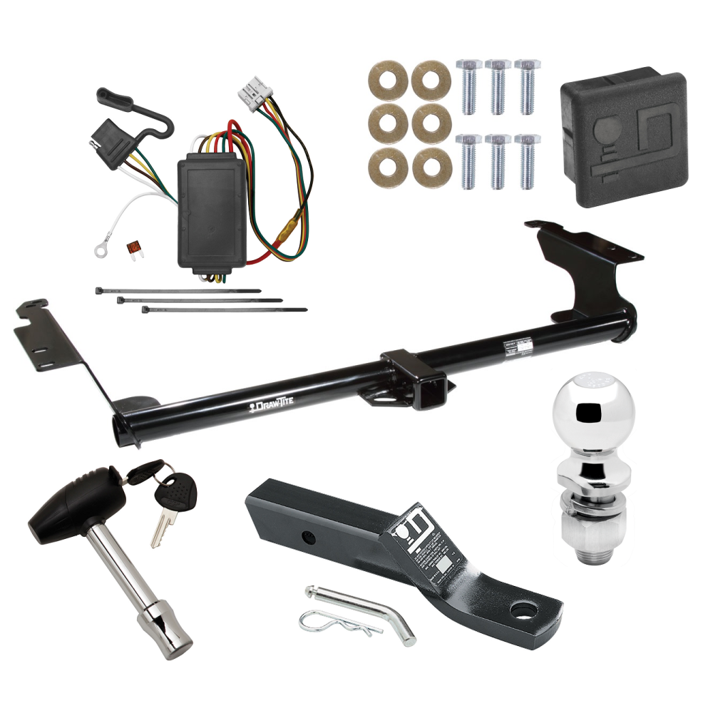Custom Fit Trailer Hitch Wiring Harness (Plug & Play) 2" Drop Ball-Mount w/ Pin/Clip 2" Chrome Ball Security Lock Pin Rubber Hitch Plug Cover Installation Hardware Installation Instructions 75270 118438 23 63845 580407 7010 Draw-Tite Trailer Trailer Tow Hitch For 05-10 Honda Odyssey Deluxe Package Wiring 2" Ball and Lock