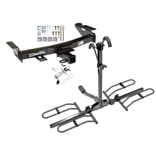 Trailer Tow Hitch For 97-09 Terraza Uplander Venture Montana Platform Style 2 Bike Rack w/ Anti Rattle Hitch Lock