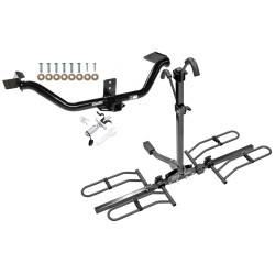 Trailer Tow Hitch For 06-14 Honda Ridgeline Platform Style 2 Bike Rack w/ Anti Rattle Hitch Lock
