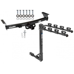 Trailer Tow Hitch w/ 4 Bike Rack For 05-24 Nissan Frontier Suzuki Equator tilt away adult or child arms fold down carrier Trailer Tow Hitch w/ 4 Bike Rack For 05-24 Nissan Frontier Suzuki Equator tilt away adult or child arms fold down carrier