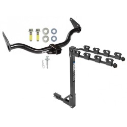 Trailer Tow Hitch w/ 4 Bike Rack For 05-15 Nissan Xterra tilt away adult or child arms fold down carrier