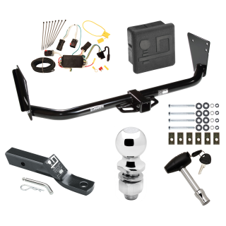 Custom Fit Trailer Hitch Wiring Harness (Plug & Play) 2" Drop Ball-Mount w/ Pin/Clip 2" Chrome Ball Security Lock Pin Rubber Hitch Plug Cover Installation Hardware Installation Instructions 75292 118390 23 63845 580407 7010 Draw-Tite Traile Trailer Tow Hitch For 04-06 Dodge Durango Deluxe Package Wiring 2" Ball and Lock