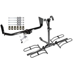 Trailer Tow Hitch For 04-06 Dodge Durango Platform Style 2 Bike Rack w/ Anti Rattle Hitch Lock Trailer Tow Hitch For 04-06 Dodge Durango Platform Style 2 Bike Rack w/ Anti Rattle Hitch Lock