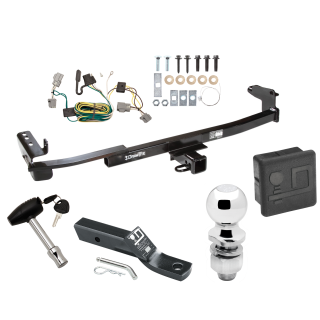 Custom Fit Trailer Hitch Wiring Harness (Plug & Play) 2" Drop Ball-Mount w/ Pin/Clip 2" Chrome Ball Security Lock Pin Rubber Hitch Plug Cover Installation Hardware Installation Instructions 75299 118395 23 63845 580407 7010 Draw-Tite Traile Trailer Tow Hitch For 05-07 Ford Five Hundred Freestyle Deluxe Package Wiring 2" Ball and Lock