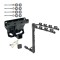 Trailer Tow Hitch w/ 4 Bike Rack For 05-10 Jeep Grand Cherokee WK Commander tilt away adult or child arms fold down carrier w/ Lock and Cover