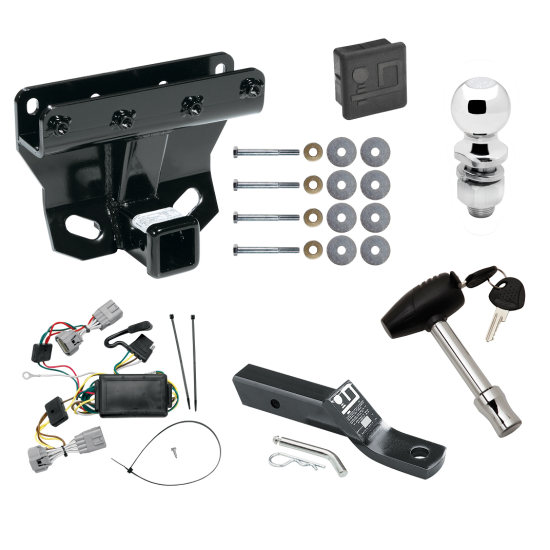 Custom Fit Trailer Hitch Wiring Harness (Plug & Play) 2" Drop Ball-Mount w/ Pin/Clip 2" Chrome Ball Security Lock Pin Rubber Hitch Plug Cover Installation Hardware Installation Instructions 75338 118394 23 63845 580407 7010 Draw-Tite Traile Trailer Tow Hitch For 05-06 Jeep Grand Cherokee Deluxe Package Wiring 2" Ball and Lock