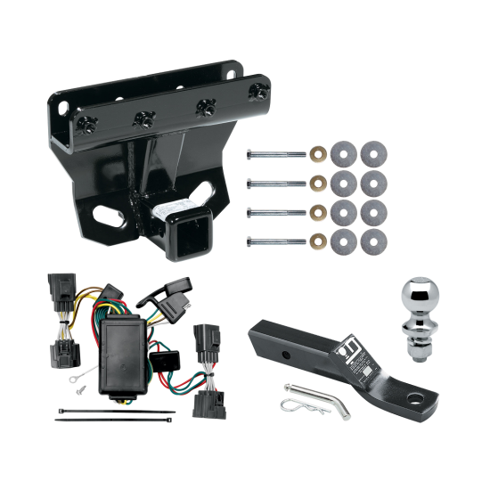 Custom Fit Trailer Hitch Wiring Harness (Plug & Play) 2" Drop Ball-Mount w/ Pin/Clip 1-7/8"" Chrome Ball Installation Hardware Installation Instructions 75338 118408 63816 23 63816 Draw-Tite Trailer Tow Hitch 06-10 Jeep Commander Compl Trailer Tow Hitch For 06-10 Jeep Commander Complete Package w/ Wiring and 1-7/8" Ball