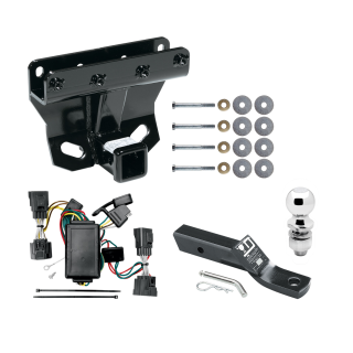 Trailer Tow Hitch For 06-10 Jeep Commander Complete Package w/ Wiring and 2" Ball