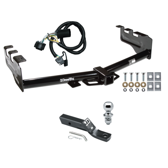 Custom Fit Trailer Hitch Wiring Harness (Plug & Play) 2" Drop Ball-Mount w/ Pin/Clip 1-7/8" Chrome Ball Installation Hardware Installation Instructions 75362 118384 23 63816 Draw-Tite Trailer Tow Hitch 07-13 Chevy Silverado GMC Sierra 1500 Trailer Tow Hitch For 07-13 Chevy Silverado GMC Sierra 1500 Complete Package w/ Wiring and 1-7/8" Ball