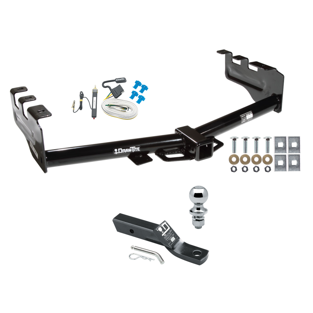 Custom Fit Trailer Hitch Wiring Harness (Requires Splicing) 2" Drop Ball-Mount w/ Pin/Clip 1-7/8" Chrome Ball Installation Hardware Installation Instructions 75362 20252 23 63816 Draw-Tite Trailer Tow Hitch 99-07 Chevy Silverado GMC Sierra 1500 Trailer Tow Hitch For 99-07 Chevy Silverado GMC Sierra 1500 99-04 2500 LD Complete Package w/ Wiring and 1-7/8" Ball
