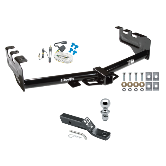 Custom Fit Trailer Hitch Wiring Harness (Requires Splicing) 2" Drop Ball-Mount w/ Pin/Clip 1-7/8" Chrome Ball Installation Hardware Installation Instructions 75362 20252 23 63816 Draw-Tite Trailer Tow Hitch 99-07 Chevy Silverado GMC Sierra 1500 Trailer Tow Hitch For 99-07 Chevy Silverado GMC Sierra 1500 99-04 2500 LD Complete Package w/ Wiring and 1-7/8" Ball
