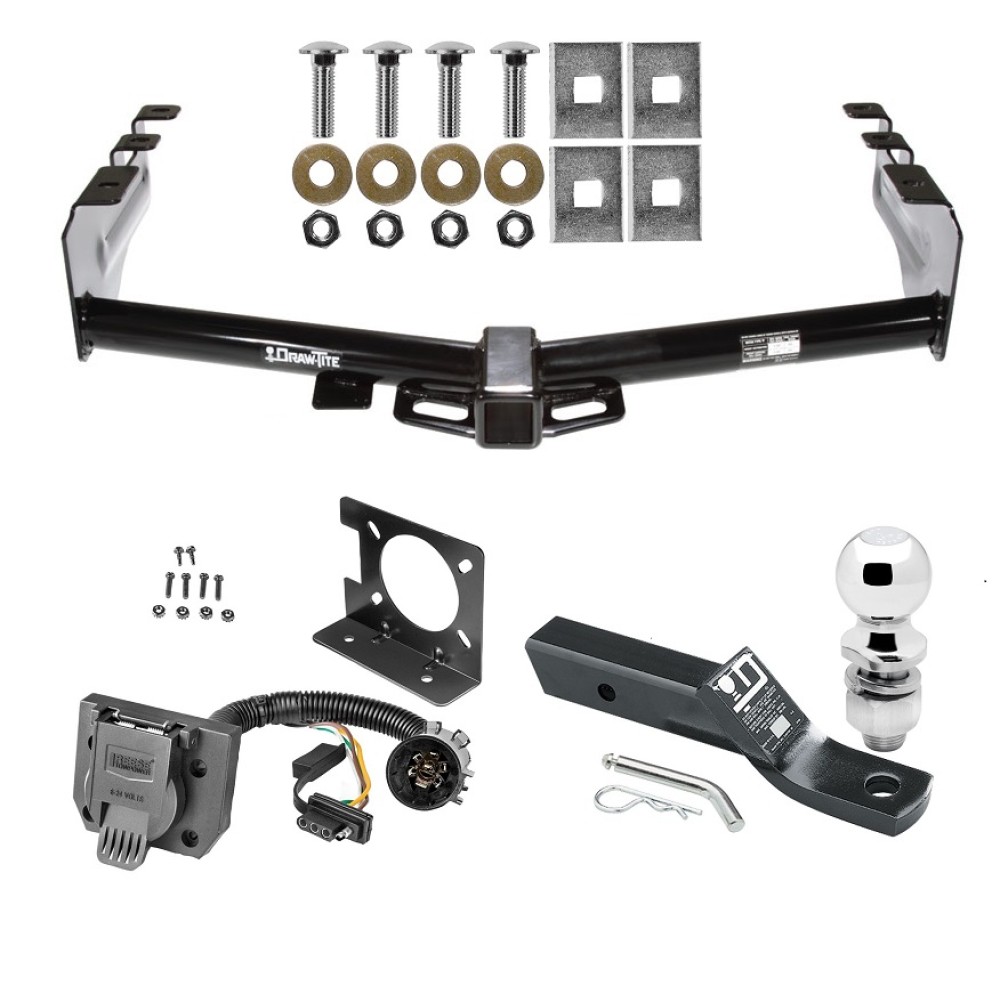 Custom Fit Trailer Hitch Wiring Harness (Plug & Play) 2" Drop Ball-Mount w/ Pin/Clip 2" Chrome Ball Installation Hardware Installation Instructions 75362 74682 23 63845 Draw-Tite Trailer Hitch Package Wiring 99-13 Chevy Silverado GMC Sierra Trailer Hitch Package w/ Wiring For 99-13 Chevy Silverado GMC Sierra 1500 99-04-2500 LD w/ 2" Ball 2" Drop Mount 7-Way Pin Blade RV Class 3