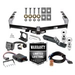Custom Fit Trailer Hitch Wiring Harness (Plug & Play) Proportional Brake Control For 1-4 Axles Plug & Play Brake Control Wiring Adapter 2" Drop Ball-Mount w/ Pin/Clip 2" and 2-5/16" Chrome Balls Installation Hardware Installation In Trailer Hitch Brake Control and Wiring Kit For 03-07 Chevy Silverado GMC Sierra 1500 03-04 2500 LD w/ Dual 2" and 2- 5/16" Ball 2" Drop Mount 7-Way Pin Blade RV Controller