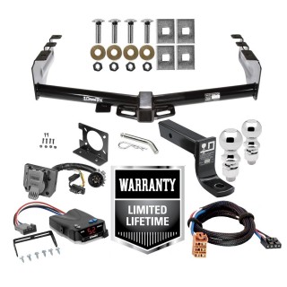 Custom Fit Trailer Hitch Wiring Harness (Plug & Play) Proportional Brake Control For 1-4 Axles Plug & Play Brake Control Wiring Adapter4" Drop Ball-Mount w/ Pin/Clip 2" and 2-5/16" Chrome Balls Installation Hardware Installation Ins Trailer Hitch Brake Control and Wiring Kit For 99-02 Chevy Silverado GMC Sierra 1500 99-02 2500 LD w/ Dual 2" and 2- 5/16" Ball 4" Drop Mount 7-Way Pin Blade RV Controller