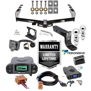 Custom Fit Trailer Hitch Wiring Harness (Plug & Play) Tekonsha Prodigy P3 Proportional Brake Control For 1-4 Axles Plug & Play Brake Control Wiring Adapter 4" Drop Ball-Mount w/ Pin/Clip 2" and 2-5/16" Chrome Balls Installation Hard Trailer Tow Hitch w/ Tekonsha Prodigy P3 Brake Control For 03-07 Chevy Silverado GMC Sierra 1500 03-04 2500 LD w/ Dual 2" and 2- 5/16" Ball 4" Drop Mount 7-Way Pin Blade RV Controller