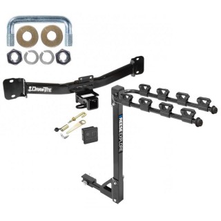 Trailer Tow Hitch w/ 4 Bike Rack For 04-10 BMW X3 tilt away adult or child arms fold down carrier w/ Lock and Cover