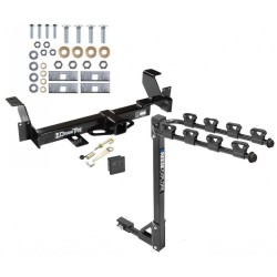 Trailer Tow Hitch w/ 4 Bike Rack For 01-07 Pontiac Aztek Buick Rendezvous tilt away adult or child arms fold down carrier w/ Lock and Cover  Trailer Tow Hitch w/ 4 Bike Rack For 01-07 Pontiac Aztek Buick Rendezvous tilt away adult or child arms fold down carrier w/ Lock and Cover