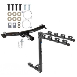 Trailer Tow Hitch w/ 4 Bike Rack For 07-14 Toyota FJ Cruiser tilt away adult or child arms fold down carrier Trailer Tow Hitch w/ 4 Bike Rack For 07-14 Toyota FJ Cruiser tilt away adult or child arms fold down carrier