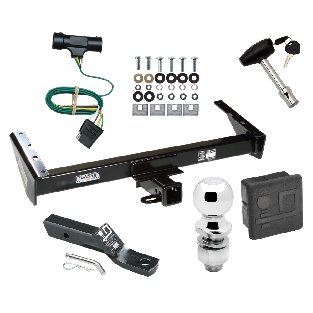 Custom Fit Trailer Hitch Wiring Harness (Plug & Play) 2" Drop Ball-Mount w/ Pin/Clip 2" Chrome Ball Security Lock Pin Rubber Hitch Plug Cover Installation Hardware Installation Instructions 75500 118311 23 63845 580407 7010 Draw-Tite Traile Trailer Tow Hitch For 73-84 Chevy GMC Suburban C10 C15 C1500 C20 C25 C2500 K10 K15 K1500 K20 K25 K2500 Deluxe Package Wiring 2" Ball and Lock