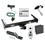 Custom Fit Trailer Hitch Wiring Harness (Plug & Play) 2" Drop Ball-Mount w/ Pin/Clip 2" Chrome Ball Security Lock Pin Rubber Hitch Plug Cover Installation Hardware Installation Instructions 75500 118311 23 63845 580407 7010 Draw-Tite Traile Trailer Tow Hitch For 73-84 Chevy GMC Suburban C10 C15 C1500 C20 C25 C2500 K10 K15 K1500 K20 K25 K2500 Deluxe Package Wiring 2" Ball and Lock