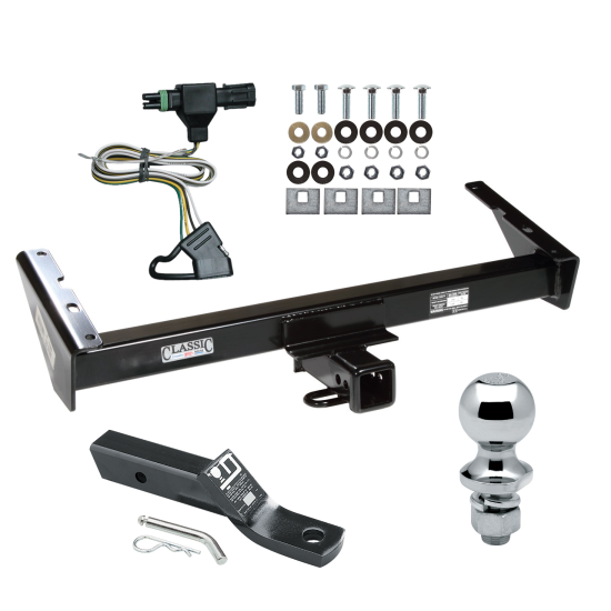 Custom Fit Trailer Hitch Wiring Harness (Plug & Play) 2" Drop Ball-Mount w/ Pin/Clip 1-7/8" Chrome Ball Installation Hardware Installation Instructions 75500 118312 23 63816 Draw-Tite Trailer Tow Hitch 85-91 Chevy GMC Suburban C10 C1500 C20 Trailer Tow Hitch For 85-91 Chevy GMC Suburban C10 C1500 C20 C2500 K10 K1500 K20 K2500 R10 R1500 R20 R2500 V10 V1500 V20 V2500 Complete Package w/ Wiring and 1-7/8" Ball