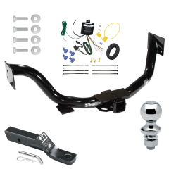 Trailer Tow Hitch For 07-09 KIA Sorento Complete Package w/ Wiring and 1-7/8" Ball