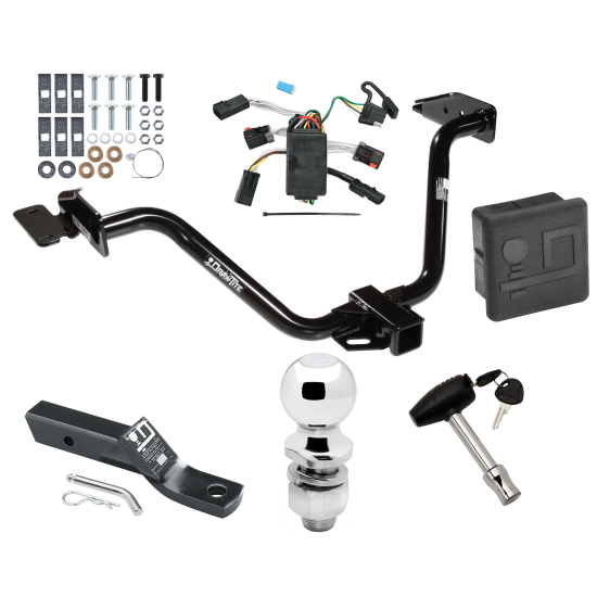 Custom Fit Trailer Hitch Wiring Harness (Plug & Play) 2" Drop Ball-Mount w/ Pin/Clip 2" Chrome Ball Security Lock Pin Rubber Hitch Plug Cover Installation Hardware Installation Instructions 75522 118303 23 63845 580407 7010 Draw-Tite Traile Trailer Tow Hitch For 04-08 Chrysler Pacifica Deluxe Package Wiring 2" Ball and Lock