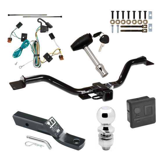Custom Fit Trailer Hitch Wiring Harness (Plug & Play) 2" Drop Ball-Mount w/ Pin/Clip 2" Chrome Ball Security Lock Pin Rubber Hitch Plug Cover Installation Hardware Installation Instructions 75528 118451 23 63845 580407 7010 Draw-Tite Trailer Trailer Tow Hitch For 07-12 GMC Acadia Deluxe Package Wiring 2" Ball and Lock