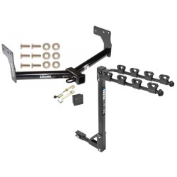 Trailer Tow Hitch w/ 4 Bike Rack For 07-15 Mazda CX-9 tilt away adult or child arms fold down carrier w/ Lock and Cover