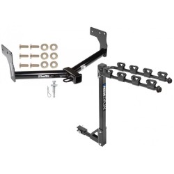 Trailer Tow Hitch w/ 4 Bike Rack For 07-15 Mazda CX-9 tilt away adult or child arms fold down carrier