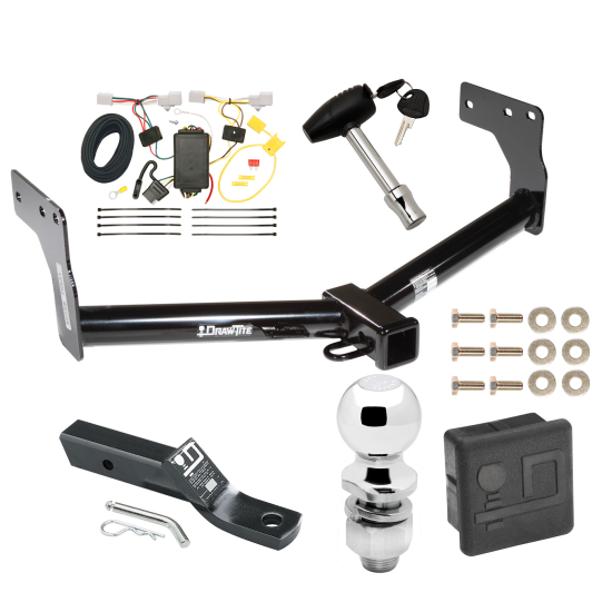 Custom Fit Trailer Hitch Wiring Harness (Plug & Play) 2" Drop Ball-Mount w/ Pin/Clip 2" Chrome Ball Security Lock Pin Rubber Hitch Plug Cover Installation Hardware Installation Instructions 75531 118520 23 63845 580407 7010 Draw-Tite Traile Trailer Tow Hitch For 07-15 Mazda CX-9 Deluxe Package Wiring 2" Ball and Lock
