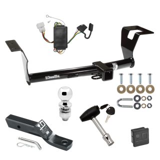 Custom Fit Trailer Hitch Wiring Harness (Plug & Play) 2" Drop Ball-Mount w/ Pin/Clip 2" Chrome Ball Security Lock Pin Rubber Hitch Plug Cover Installation Hardware Installation Instructions 75547 118427 23 63845 580407 7010 Draw-Tite Traile Trailer Tow Hitch For 07-11 Honda CR-V Deluxe Package Wiring 2" Ball and Lock