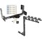 Trailer Tow Hitch w/ 4 Bike Rack For 07-24 Dodge Freightliner Mercedes-Benz Sprinter 2500 3500 tilt away adult or child arms fold down carrier w/ Lock and Cover