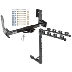 Trailer Tow Hitch w/ 4 Bike Rack For 07-24 Dodge Freightliner Mercedes-Benz Sprinter 2500 3500 tilt away adult or child arms fold down carrier Trailer Tow Hitch w/ 4 Bike Rack For 07-24 Dodge Freightliner Mercedes-Benz Sprinter 2500 3500 tilt away adult or child arms fold down carrier