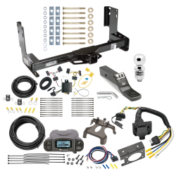 Trailer Hitch and Brake Control Kit For 07-13 Mercedes-Benz Sprinter Freightliner 2500 3500 07-09 Dodge Sprinter 3500 w/ Tekonsha Prodigy P3 Controller 7-Way RV Wiring Harness Complete System Receiver 2" Tow Ball w/o factory step bumper