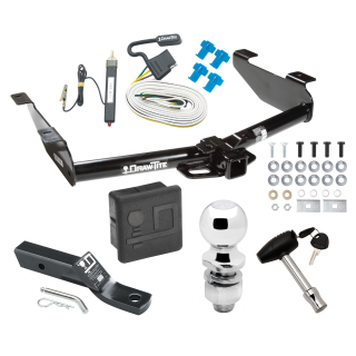 Custom Fit Trailer Hitch Wiring Harness (Requires Splicing) 2" Drop Ball-Mount w/ Pin/Clip 2" Chrome Ball Security Lock Pin Rubber Hitch Plug Cover Installation Hardware Installation Instructions 75550 20252 23 63845 580407 7010 Draw-Tite Trail Trailer Tow Hitch For 01-07 Chevy Silverado GMC Sierra 2500 HD 3500 Deluxe Package Wiring 2" Ball and Lock