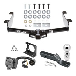 Trailer Hitch Package w/ Wiring For 01-10 Chevy Silverado GMC Sierra 2500 3500 w/ 2-5/16" Ball 2" Drop Mount 7-Way Pin Blade RV Class 4 Trailer Hitch Package w/ Wiring For 01-10 Chevy Silverado GMC Sierra 2500 3500 w/ 2-5/16" Ball 2" Drop Mount 7-Way Pin Blade RV Class 4