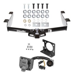 Trailer Hitch w/ Wiring Kit For 01-10 Chevy Silverado GMC Sierra 2500 3500 7-Way Pin Blade RV 4-Flat Plug Harness Light w/ Bracket Trailer Hitch w/ Wiring Kit For 01-10 Chevy Silverado GMC Sierra 2500 3500 7-Way Pin Blade RV 4-Flat Plug Harness Light w/ Bracket