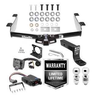 Custom Fit Trailer Hitch Wiring Harness (Plug & Play) Proportional Brake Control For 1-4 Axles 4" Drop Ball-Mount w/ Pin/Clip 2" and 2-5/16" Chrome Balls Installation Hardware Installation Instructions 75550 74682 53 63845 63847 5535 Dr Trailer Hitch Brake Control Wiring Package For 07-10 Chevy Silverado GMC Sierra 2500 HD 3500 w/ Dual 2" and 2- 5/16" Ball 4" Drop Mount 7-Way Pin Blade RV Controller