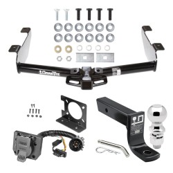 Trailer Hitch Package w/ Wiring For 01-10 Chevy Silverado GMC Sierra 2500 3500 w/ 2-5/16" Ball 4" Drop Mount 7-Way Pin Blade RV Class 4 Trailer Hitch Package w/ Wiring For 01-10 Chevy Silverado GMC Sierra 2500 3500 w/ 2-5/16" Ball 4" Drop Mount 7-Way Pin Blade RV Class 4