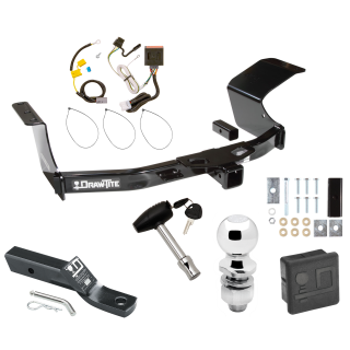 Custom Fit Trailer Hitch Wiring Harness (Plug & Play) 2" Drop Ball-Mount w/ Pin/Clip 2" Chrome Ball Security Lock Pin Rubber Hitch Plug Cover Installation Hardware Installation Instructions 75555 118518 23 63845 580407 7010 Draw-Tite Traile Trailer Tow Hitch For 07-13 Mitsubishi Outlander Deluxe Package Wiring 2" Ball and Lock