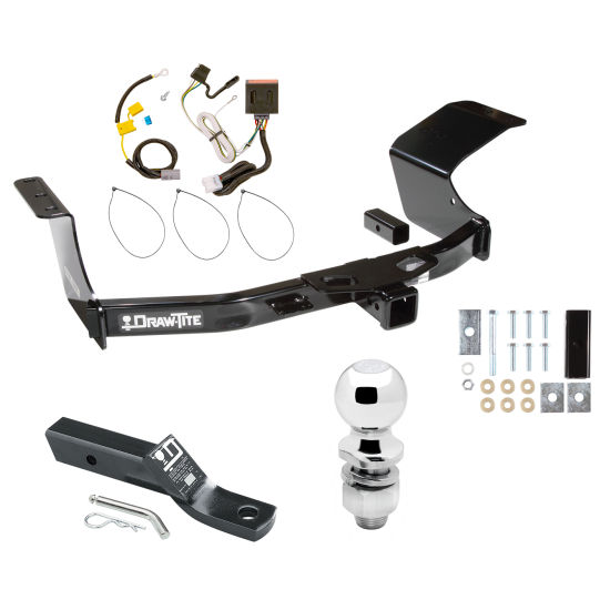 Custom Fit Trailer Hitch Wiring Harness (Plug & Play) 2" Drop Ball-Mount w/ Pin/Clip 2" Chrome Ball Installation Hardware Installation Instructions 75555 118518 23 63845 Draw-Tite Trailer Tow Hitch 07-13 Mitsubishi Outlander Complete Packag Trailer Tow Hitch For 07-13 Mitsubishi Outlander Complete Package w/ Wiring and 2" Ball