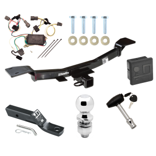 Custom Fit Trailer Hitch Wiring Harness (Plug & Play) 2" Drop Ball-Mount w/ Pin/Clip 2" Chrome Ball Security Lock Pin Rubber Hitch Plug Cover Installation Hardware Installation Instructions 75561 118397 23 63845 580407 7010 Draw-Tite Traile Trailer Tow Hitch For 05-09 Hyundai Tucson Deluxe Package Wiring 2" Ball and Lock