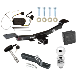 Custom Fit Trailer Hitch Wiring Harness (Plug & Play) 2" Drop Ball-Mount w/ Pin/Clip 2" Chrome Ball Security Lock Pin Rubber Hitch Plug Cover Installation Hardware Installation Instructions 75561 118401 23 63845 580407 7010 Draw-Tite Traile Trailer Tow Hitch For 05-10 KIA Sportage 6 Cyl Deluxe Package Wiring 2" Ball and Lock