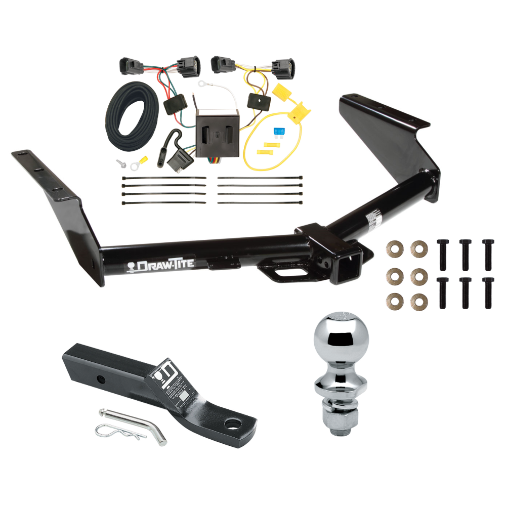 Custom Fit Trailer Hitch Wiring Harness (Plug & Play) 2" Drop Ball-Mount w/ Pin/Clip 1-7/8" Chrome Ball Installation Hardware Installation Instructions 75578 118554 23 63816 Draw-Tite Trailer Tow Hitch 08-12 Jeep Liberty Complete Package Wi Trailer Tow Hitch For 08-12 Jeep Liberty Complete Package w/ Wiring and 1-7/8" Ball
