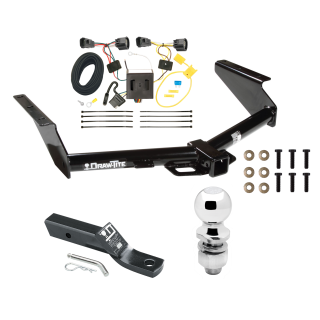 Custom Fit Trailer Hitch Wiring Harness (Plug & Play) 2" Drop Ball-Mount w/ Pin/Clip 2" Chrome Ball Installation Hardware Installation Instructions  75578 118554 23 63845 Draw-Tite Trailer Tow Hitch 08-12 Jeep Liberty Complete Package Wiring Trailer Tow Hitch For 08-12 Jeep Liberty Complete Package w/ Wiring and 2" Ball